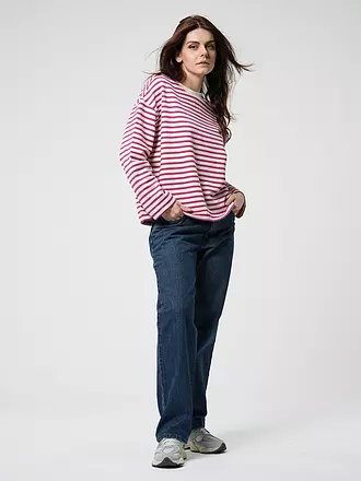 ARMEDANGELS | Sweat Oversized Fit FRANKAA STRIPES | beere